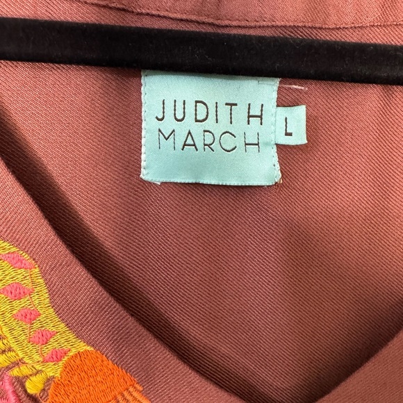 Judith March Embroidered Boho Tunic Top Sz Large - Picture 3 of 6